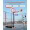 White-Red-Black Adjustable Basketball Hoop 28in Backboard Outdoor